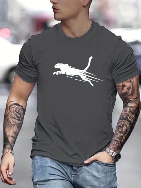 New Men's Printed Short Sleeve O-Neck T-shirt Summer Casual Simple Men's Fashion Top Plus Size Men's Clothing Sports Breathable