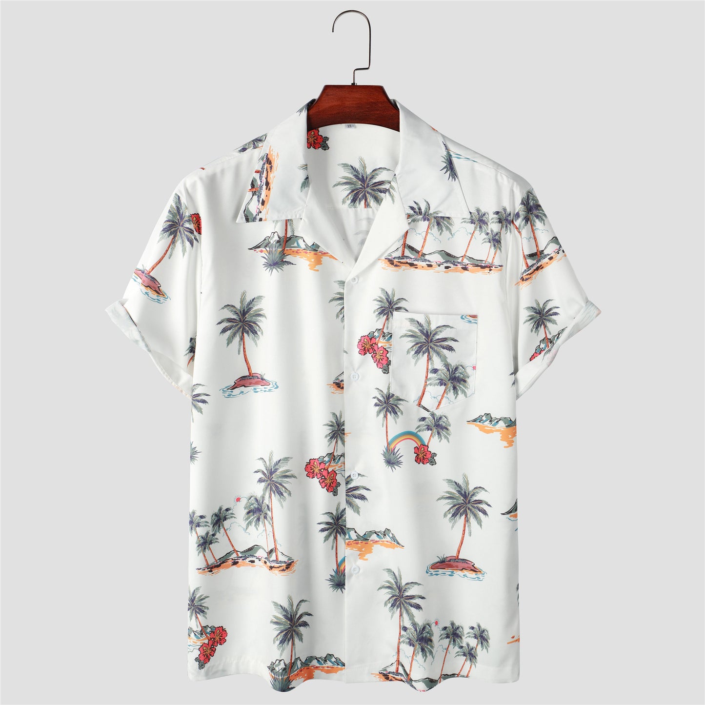 Foreign trade independent station for 2023 spring and summer positioning flower full printed shirt cross-border short sleeve men's and women's 3320