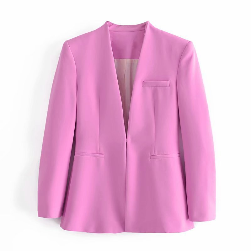 TAOP & ZA2274811 Early Autumn New Quality Women's Wear Without Laps Solid Color Suit Jacket 02274811620