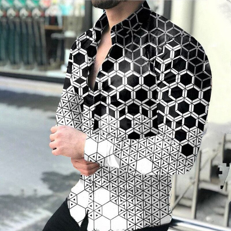 Cross-border 2021 Europe and the United States spring and summer New Polo Shirt shirt 3D printed men's T-shirt top