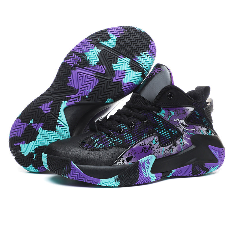 Basketball Shoes Men's Spring and Summer Youth Couple Sports Shoes Student Sports Competition Training Shoes Boys Fashion Trendy Shoes