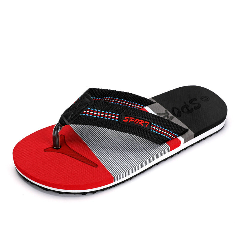 New 45 size flip flops men's plus size shoes summer beach travel slippers outer wear thick bottom flip-flops