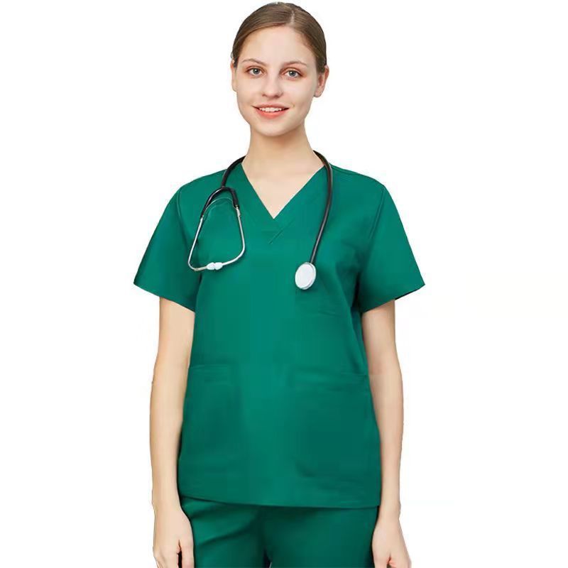 Cotton Pure Cotton Hand-washing Clothes Split Suit Doctor Nurse Examiners Hand-washing Clothes Surgical Clothes Summer Short Sleeve