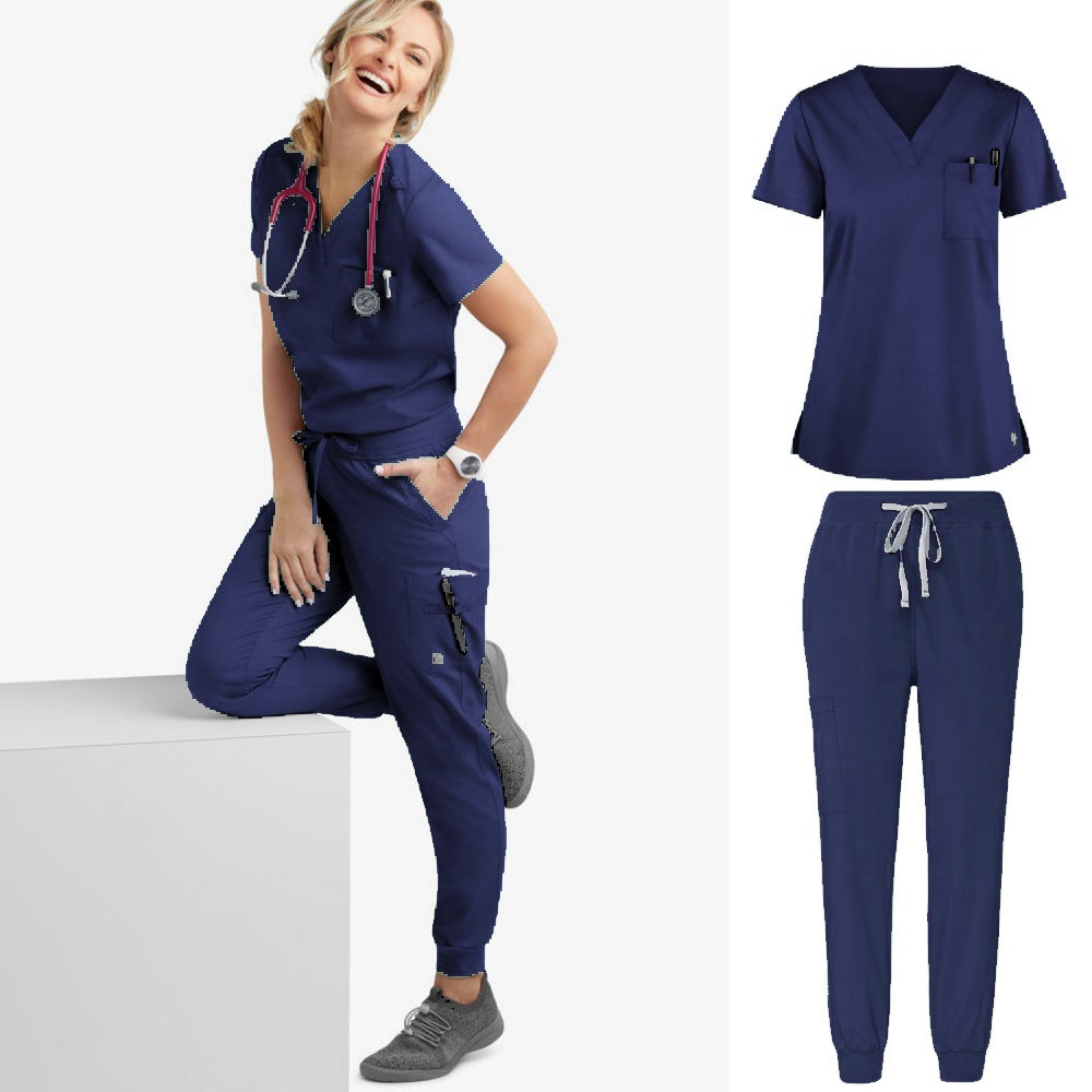 Hand washing clothes split suit short sleeve hand washing clothes beauty pet stomatologist nurse work clothes medical care clothes
