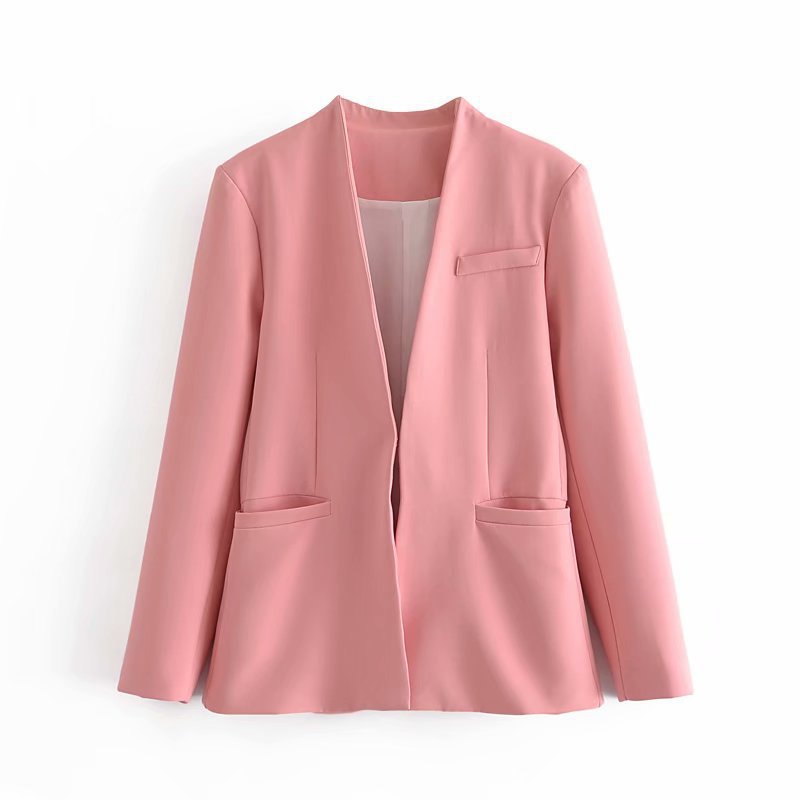 TAOP & ZA2274811 Early Autumn New Quality Women's Wear Without Laps Solid Color Suit Jacket 02274811620