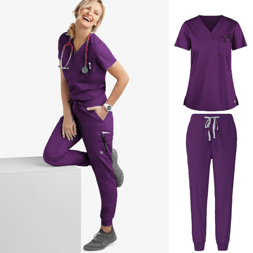 Hand washing clothes split suit short sleeve hand washing clothes beauty pet stomatologist nurse work clothes medical care clothes