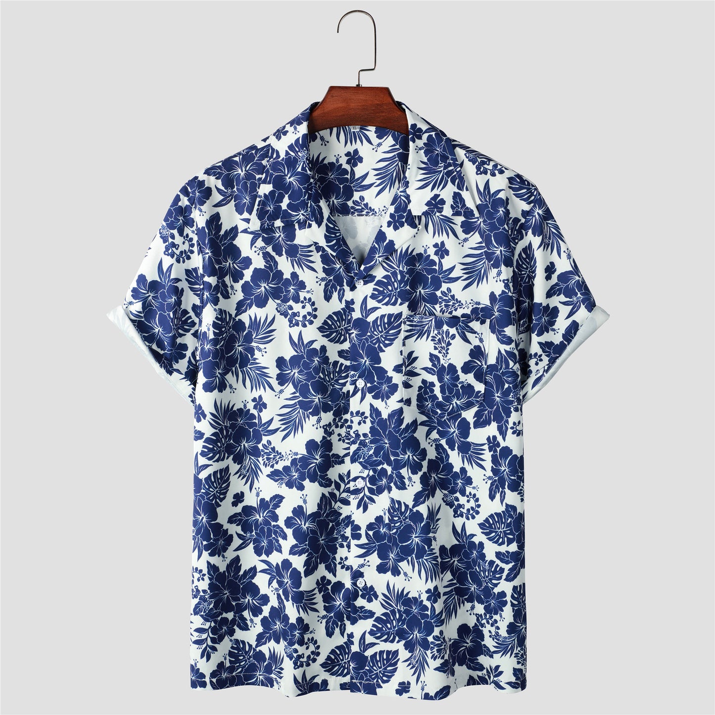 Foreign trade independent station for 2023 spring and summer positioning flower full printed shirt cross-border short sleeve men's and women's 3320