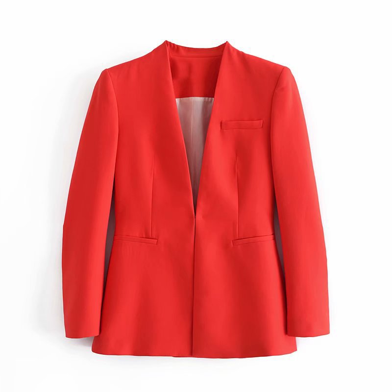 TAOP & ZA2274811 Early Autumn New Quality Women's Wear Without Laps Solid Color Suit Jacket 02274811620