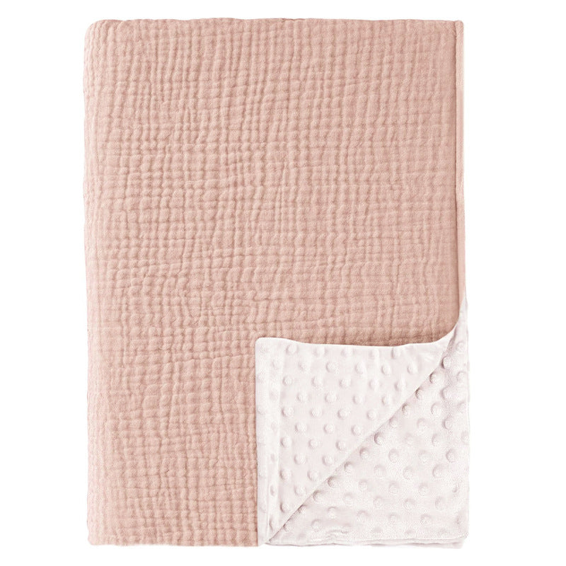 Baby beanie Velvet Pure Cotton crepe spring and autumn blanket blanket Amazon cross-border export hot sale