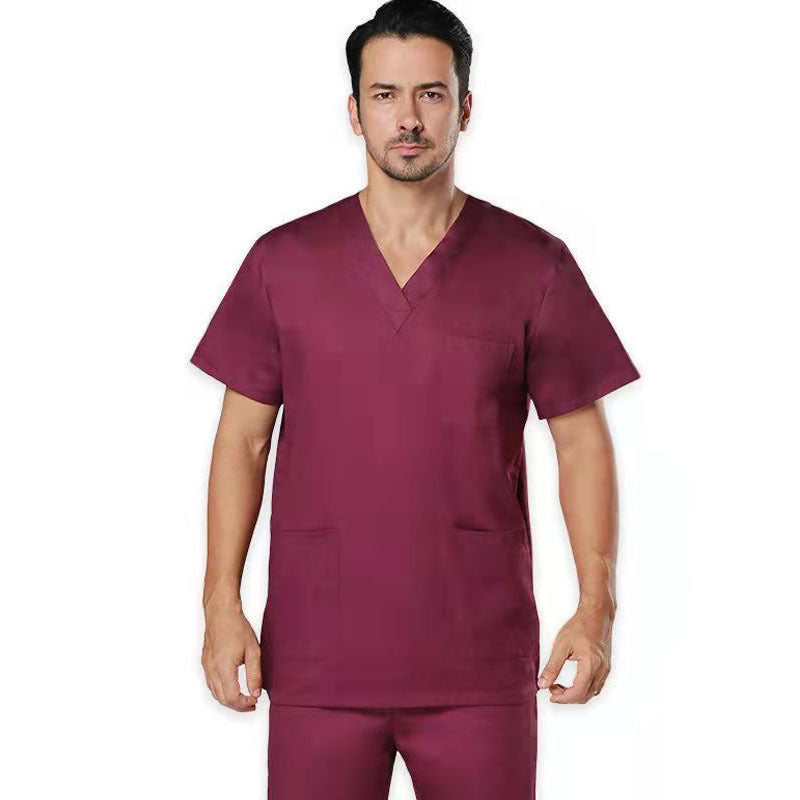 Cotton Pure Cotton Hand-washing Clothes Split Suit Doctor Nurse Examiners Hand-washing Clothes Surgical Clothes Summer Short Sleeve