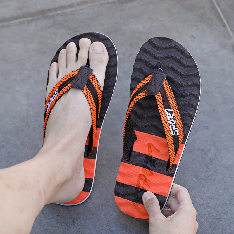 New 45 size flip flops men's plus size shoes summer beach travel slippers outer wear thick bottom flip-flops
