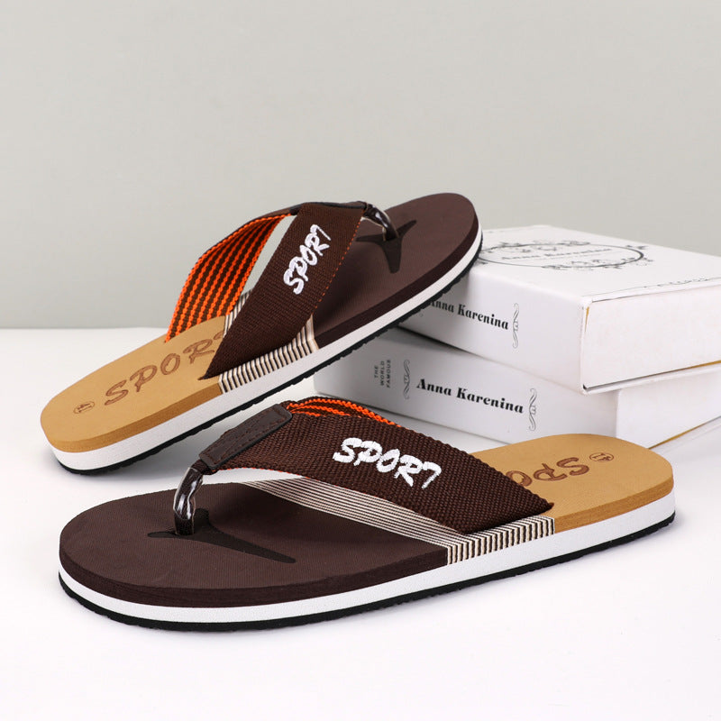 New 45 size flip flops men's plus size shoes summer beach travel slippers outer wear thick bottom flip-flops