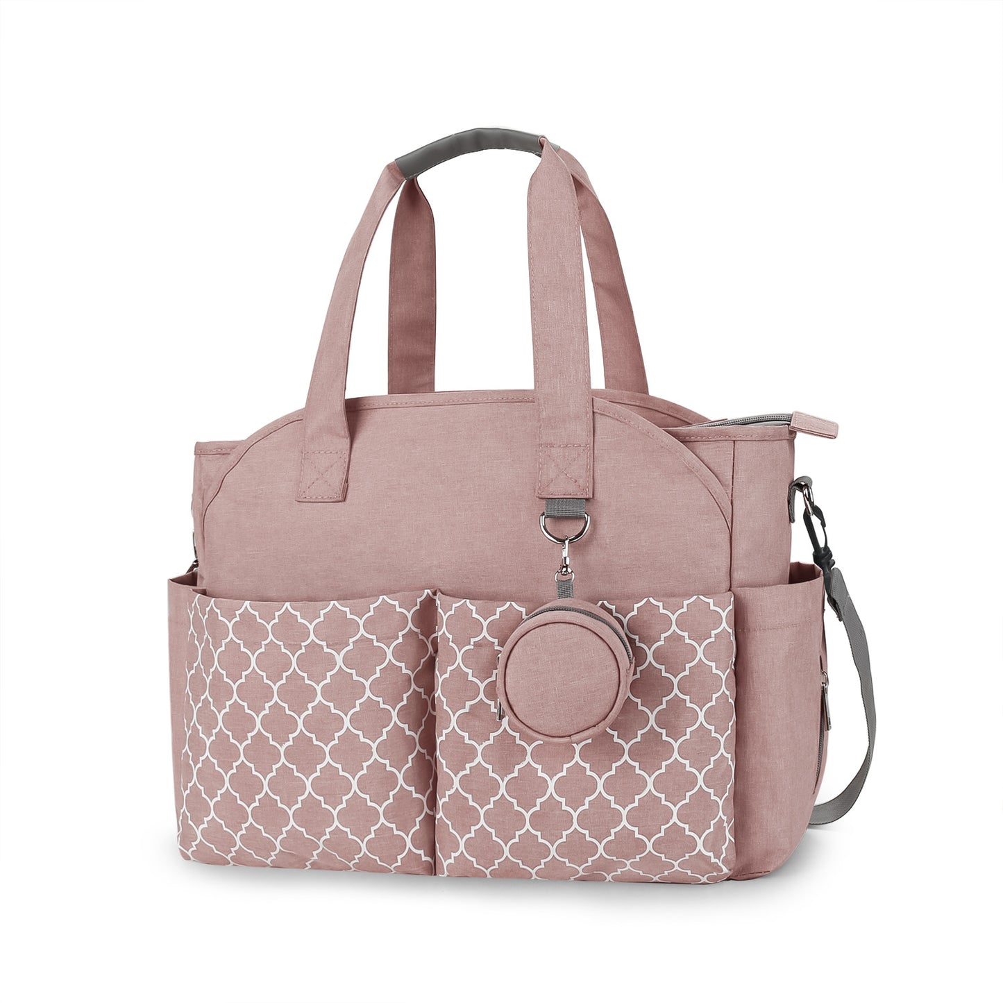 New portable single shoulder mummy bag printed geometric with pacifier package mother and baby travel outdoor mother bag