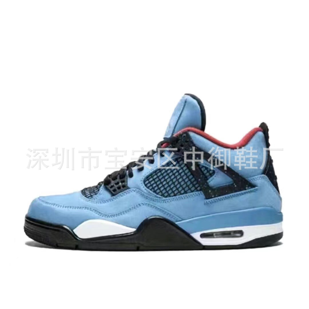 Putian factory AJ4 Joint white sail electric mother black red and white cement men's and women's sports big Paris Joe 4 air cushion basketball shoes