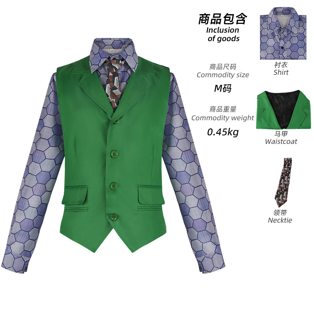 Halloween cos costume Batman Dark Knight Heath Ledger Joker Joker cosplay stage costume