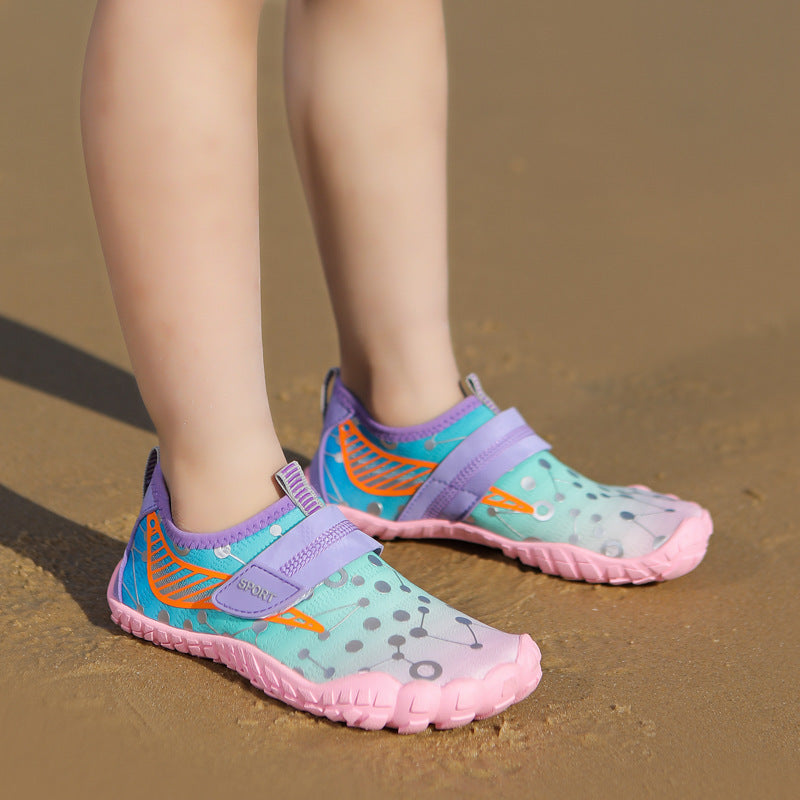 Children's beach shoes wading shoes diving snorkeling shoes women's non-slip anti-cut men's soft sole shoes swimming non-slip upstream shoes