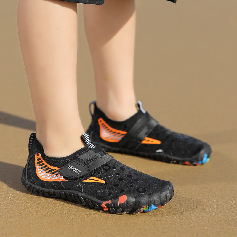 Children's beach shoes wading shoes diving snorkeling shoes women's non-slip anti-cut men's soft sole shoes swimming non-slip upstream shoes