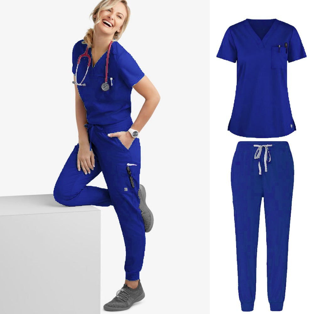 Hand washing clothes split suit short sleeve hand washing clothes beauty pet stomatologist nurse work clothes medical care clothes