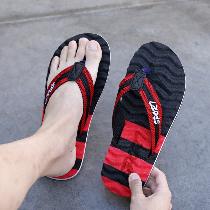 New 45 size flip flops men's plus size shoes summer beach travel slippers outer wear thick bottom flip-flops