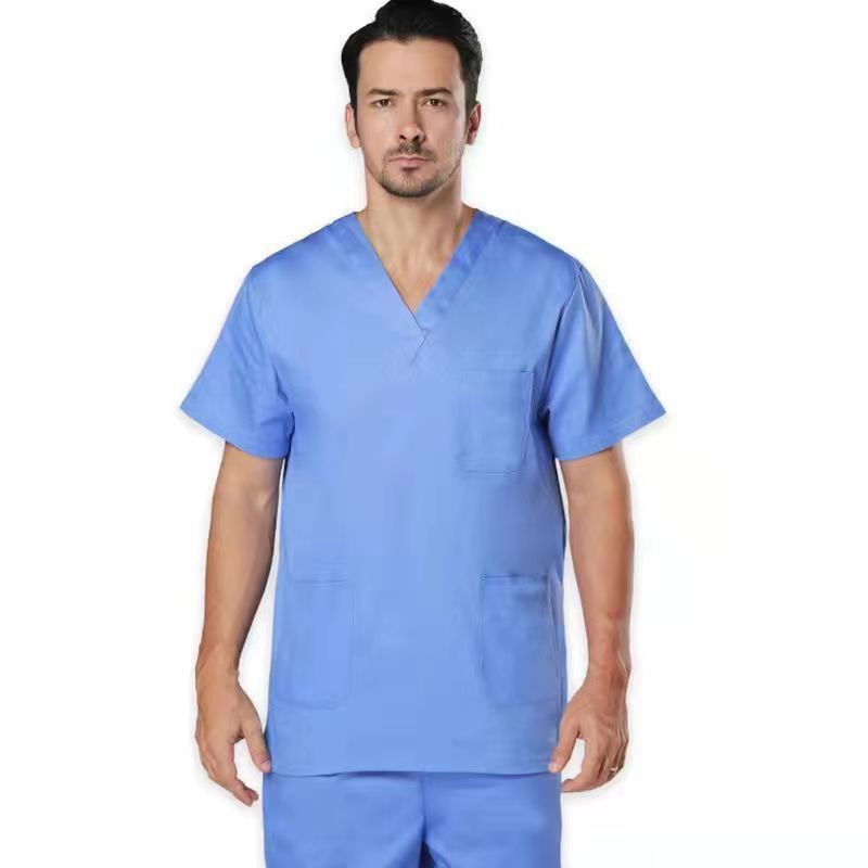Cotton Pure Cotton Hand-washing Clothes Split Suit Doctor Nurse Examiners Hand-washing Clothes Surgical Clothes Summer Short Sleeve