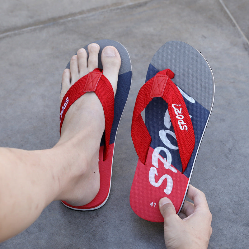 New 45 size flip flops men's plus size shoes summer beach travel slippers outer wear thick bottom flip-flops