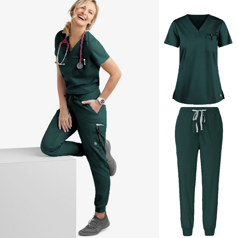 Hand washing clothes split suit short sleeve hand washing clothes beauty pet stomatologist nurse work clothes medical care clothes