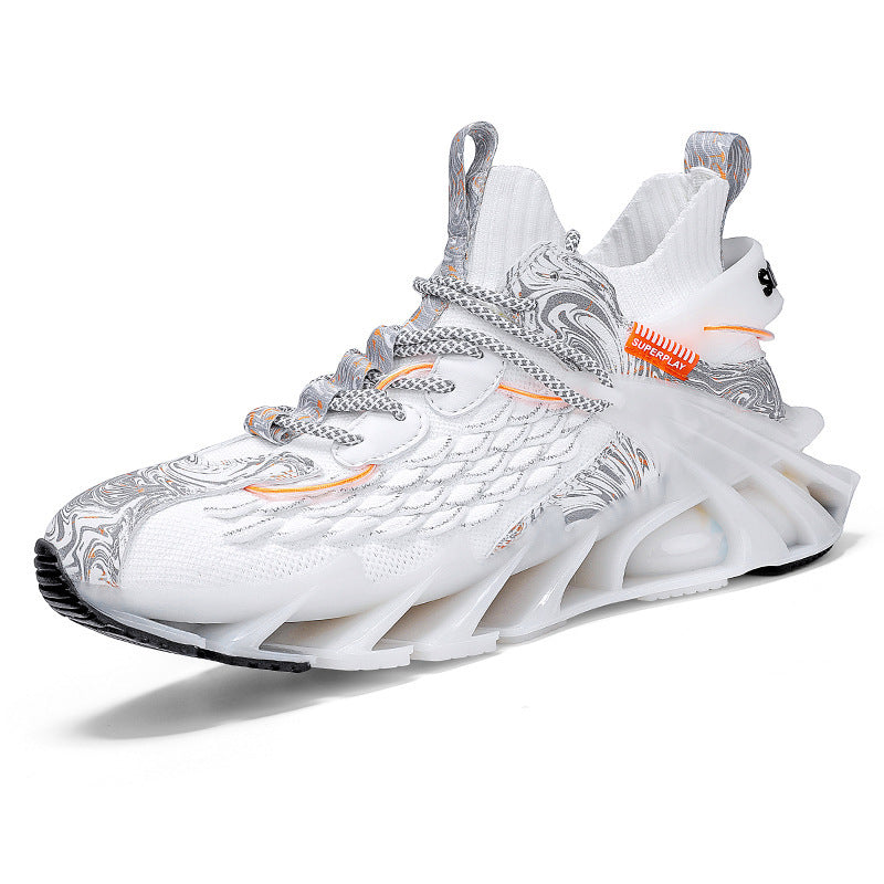 Shoes Sneakers Men's 2022 New Autumn and Winter Leather White Mesh Shoes Large Size Running Men's Putian Casual Blade