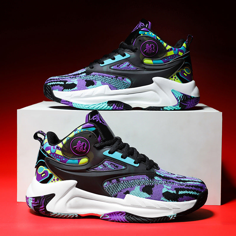 Basketball Shoes Men's Spring and Summer Youth Couple Sports Shoes Student Sports Competition Training Shoes Boys Fashion Trendy Shoes