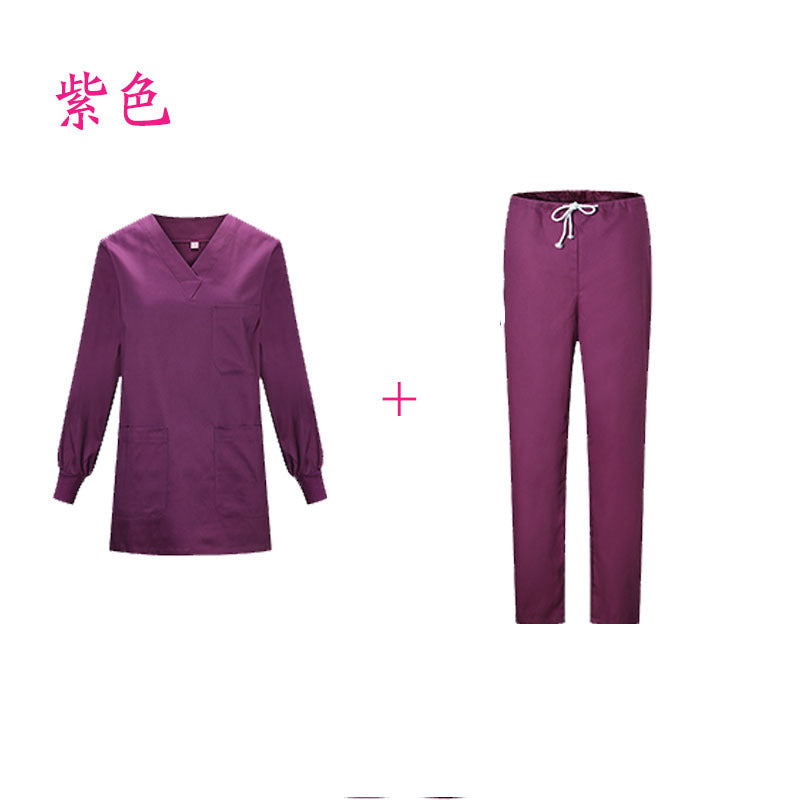 Cotton Pure Cotton Hand-washing Clothes Split Suit Doctor Nurse Examiners Hand-washing Clothes Surgical Clothes Summer Short Sleeve