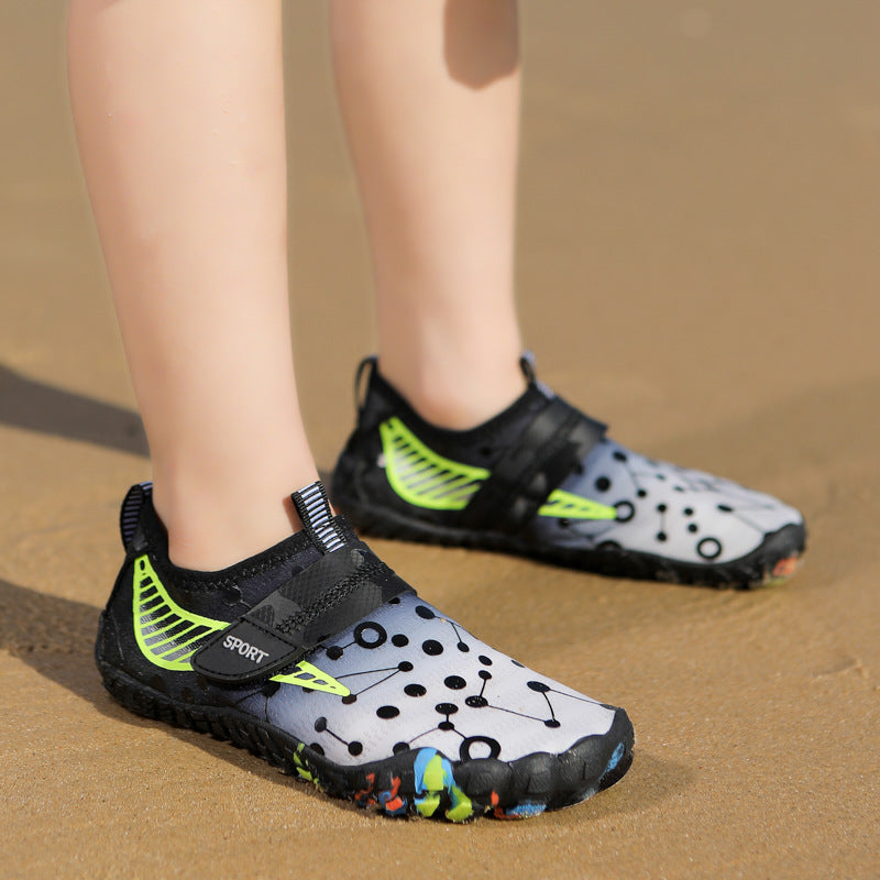 Children's beach shoes wading shoes diving snorkeling shoes women's non-slip anti-cut men's soft sole shoes swimming non-slip upstream shoes