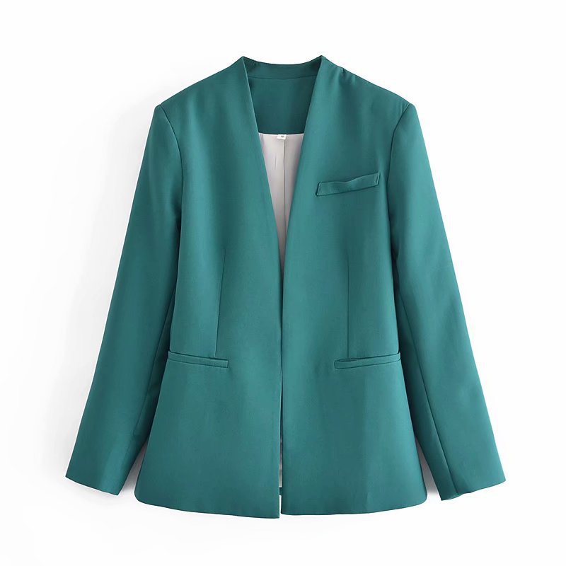 TAOP & ZA2274811 Early Autumn New Quality Women's Wear Without Laps Solid Color Suit Jacket 02274811620