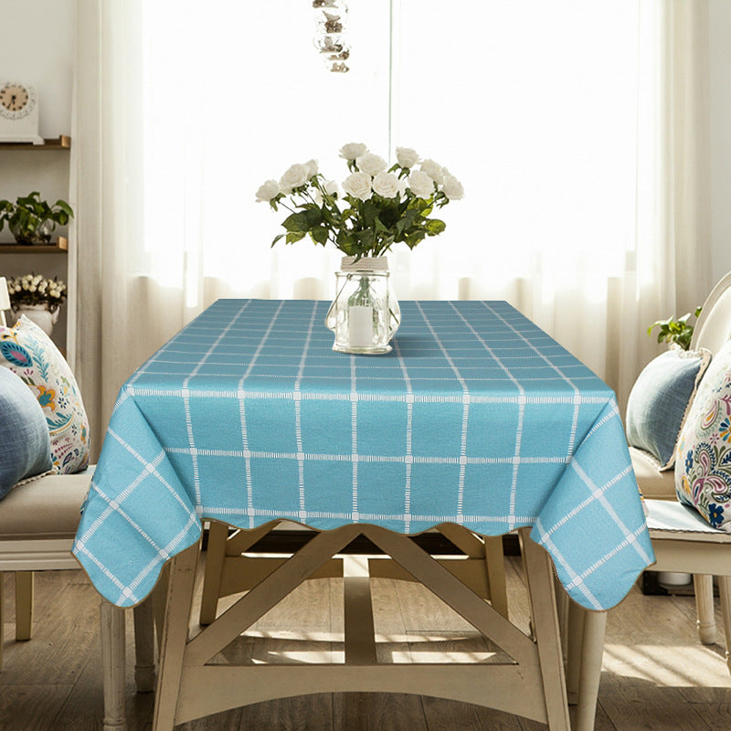 Printed tablecloth tablecloth PEVA/EVA material waterproof and oil-proof tablecloth embossed lock edge craft processing