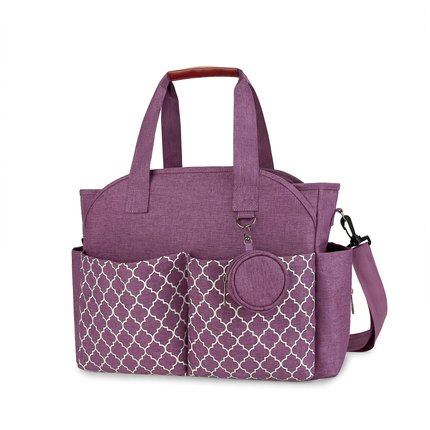 New portable single shoulder mummy bag printed geometric with pacifier package mother and baby travel outdoor mother bag