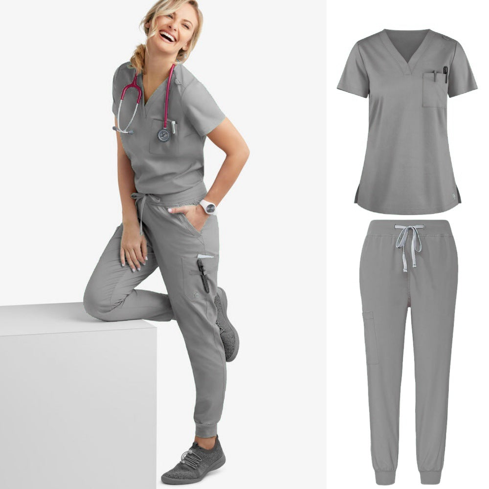 Hand washing clothes split suit short sleeve hand washing clothes beauty pet stomatologist nurse work clothes medical care clothes