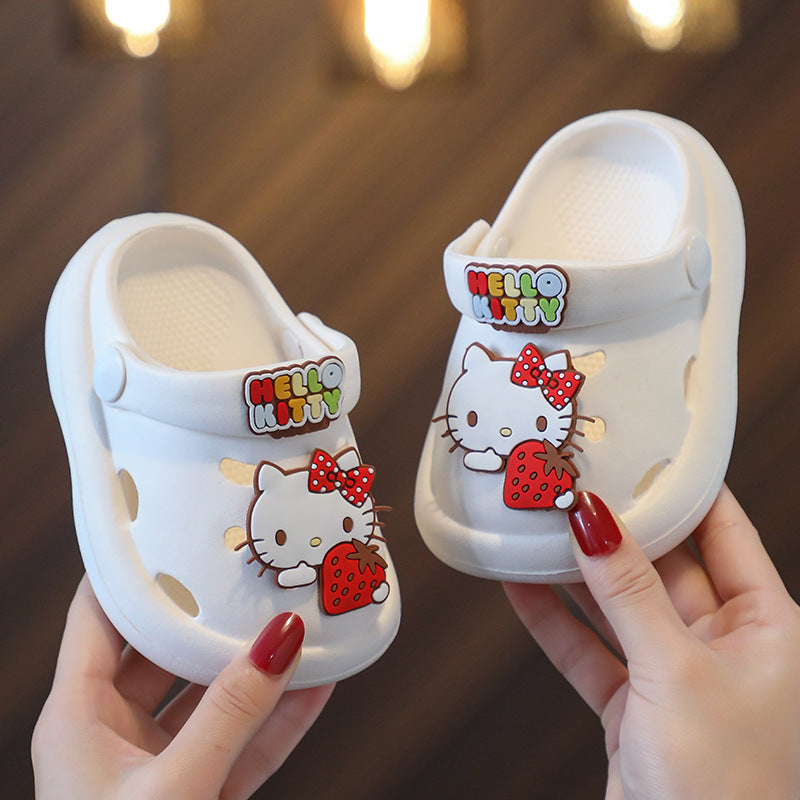 Children's Slippers Summer Girls' Baby's Cave Shoes Boys Cartoon Beach Two-Wear Korean-Style Non-Slip Sandals Garden Shoes
