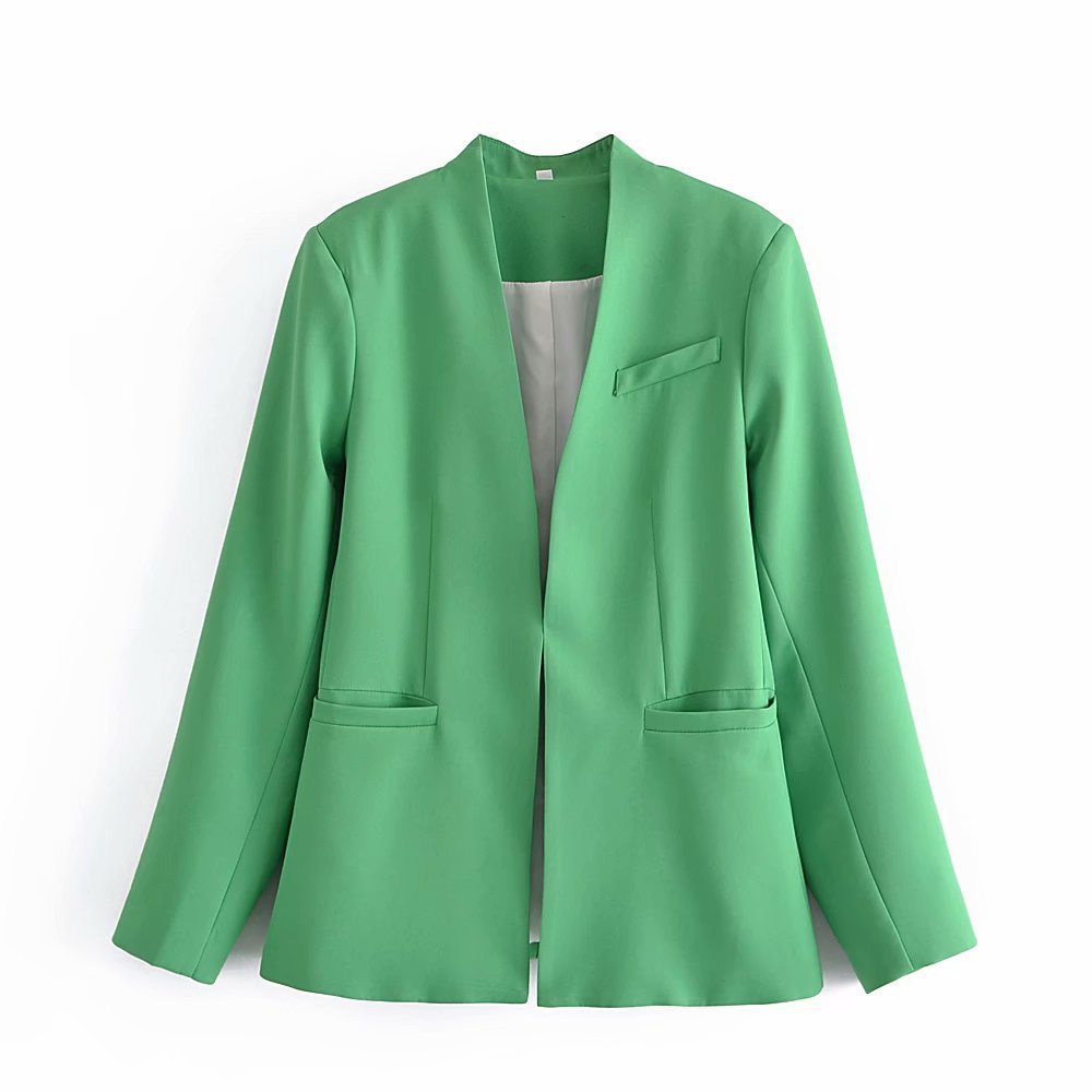 TAOP & ZA2274811 Early Autumn New Quality Women's Wear Without Laps Solid Color Suit Jacket 02274811620