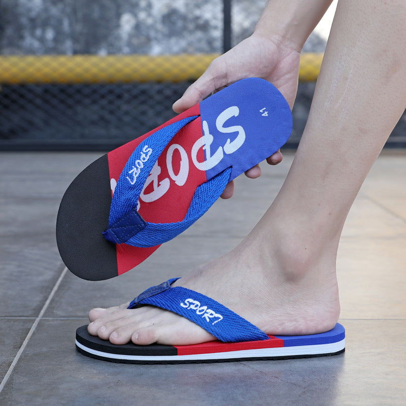 New 45 size flip flops men's plus size shoes summer beach travel slippers outer wear thick bottom flip-flops