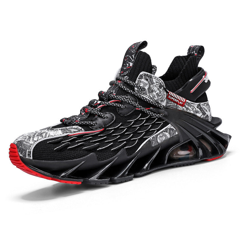 Shoes Sneakers Men's 2022 New Autumn and Winter Leather White Mesh Shoes Large Size Running Men's Putian Casual Blade