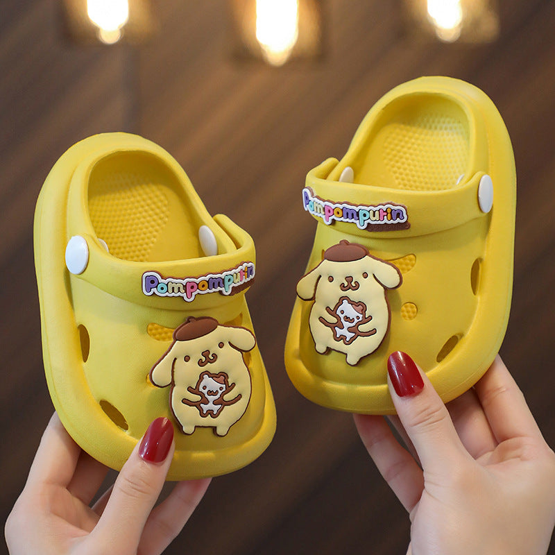 Children's Slippers Summer Girls' Baby's Cave Shoes Boys Cartoon Beach Two-Wear Korean-Style Non-Slip Sandals Garden Shoes