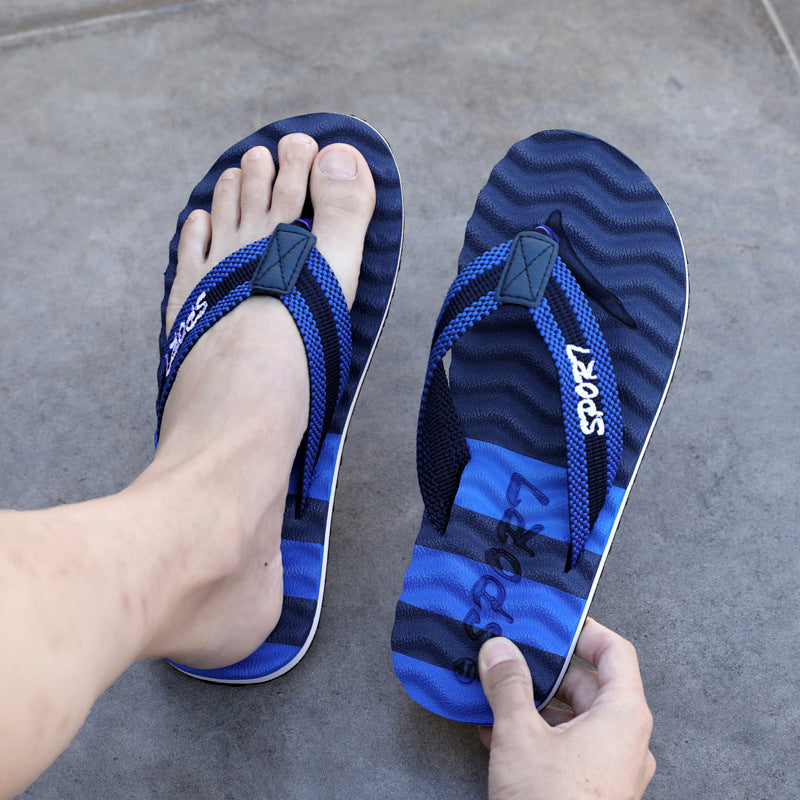 New 45 size flip flops men's plus size shoes summer beach travel slippers outer wear thick bottom flip-flops