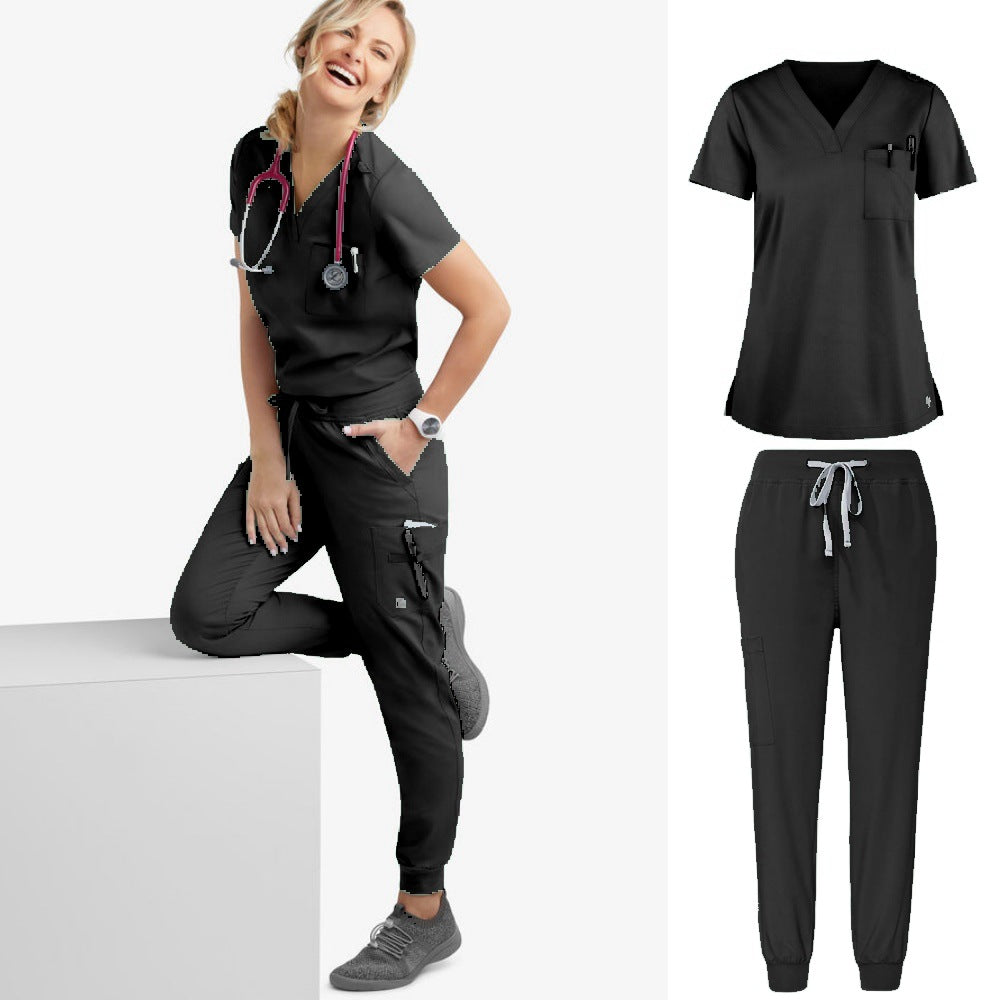 Hand washing clothes split suit short sleeve hand washing clothes beauty pet stomatologist nurse work clothes medical care clothes