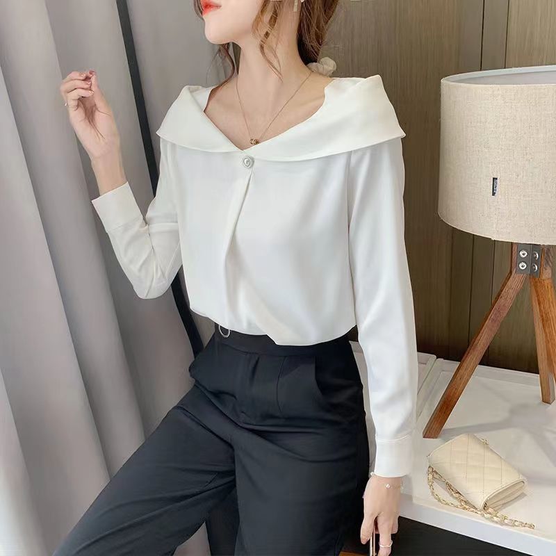 Silk Shirt Spring 2023 New Satin Top Women's Design Sense All-match Loose Light Mature Elegant Chiffon Shirt