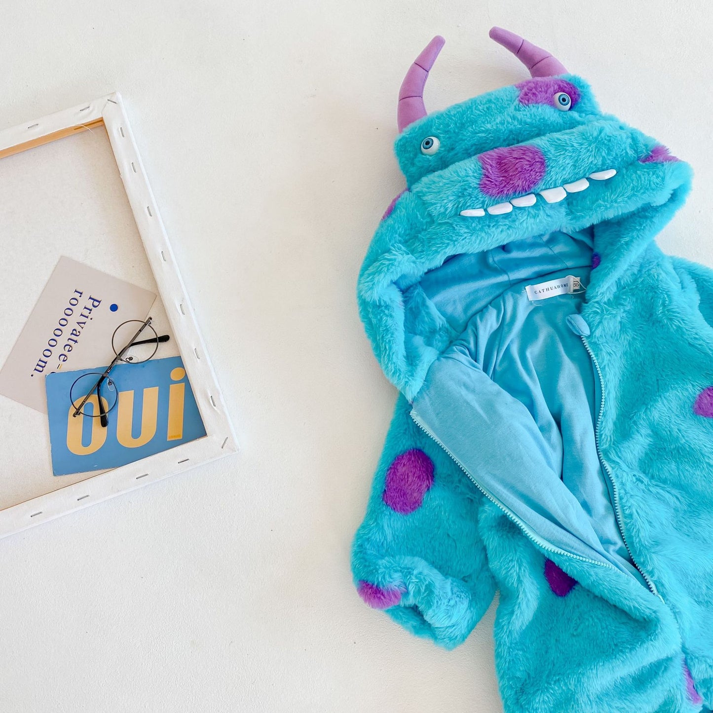 Hair Strange Clothes Internet Popular Autumn and Winter Clothes Baby Clothes Cute Baby Animal Clothes Dinosaur Jumpsuit Climbing Clothes Pajamas