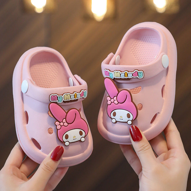 Children's Slippers Summer Girls' Baby's Cave Shoes Boys Cartoon Beach Two-Wear Korean-Style Non-Slip Sandals Garden Shoes
