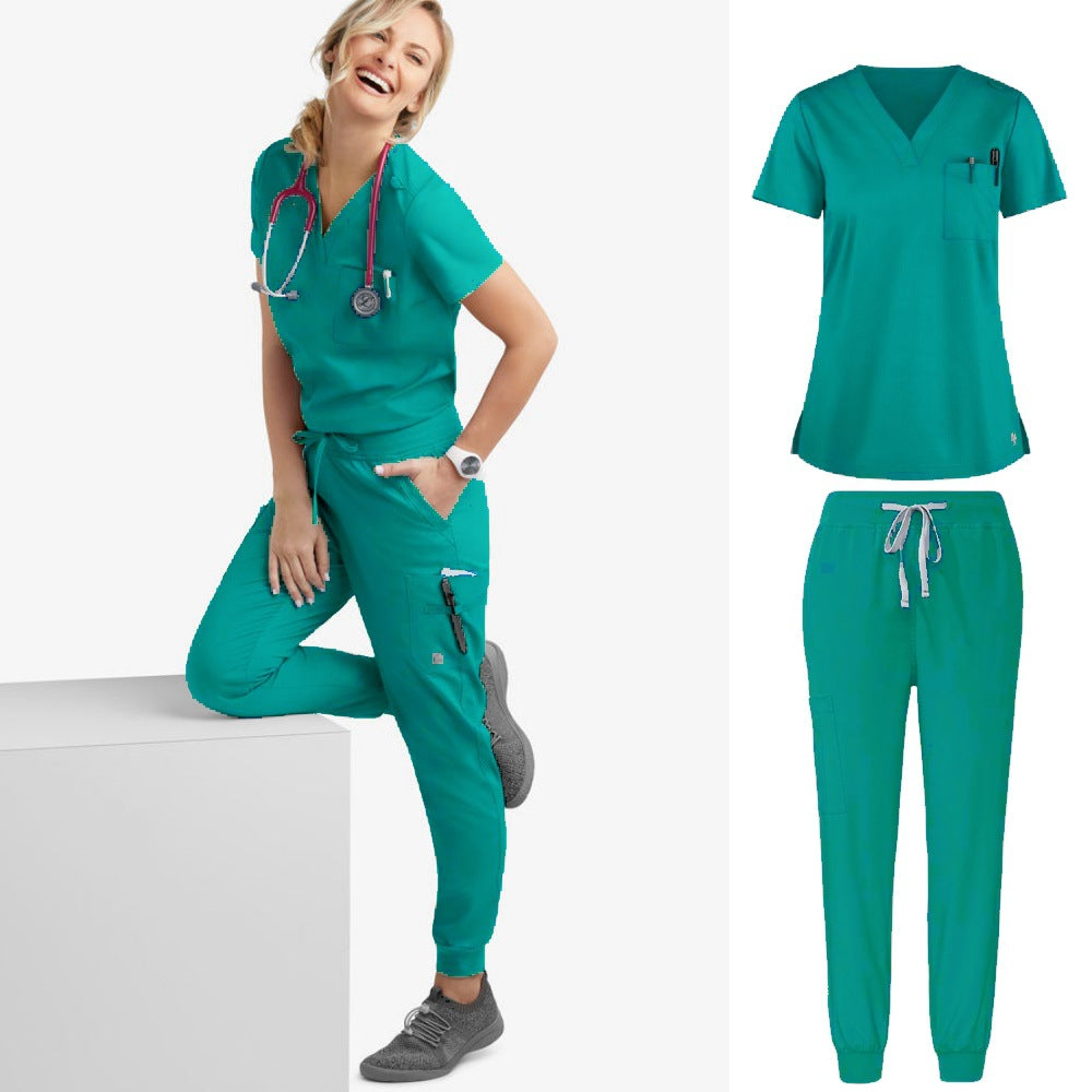 Hand washing clothes split suit short sleeve hand washing clothes beauty pet stomatologist nurse work clothes medical care clothes