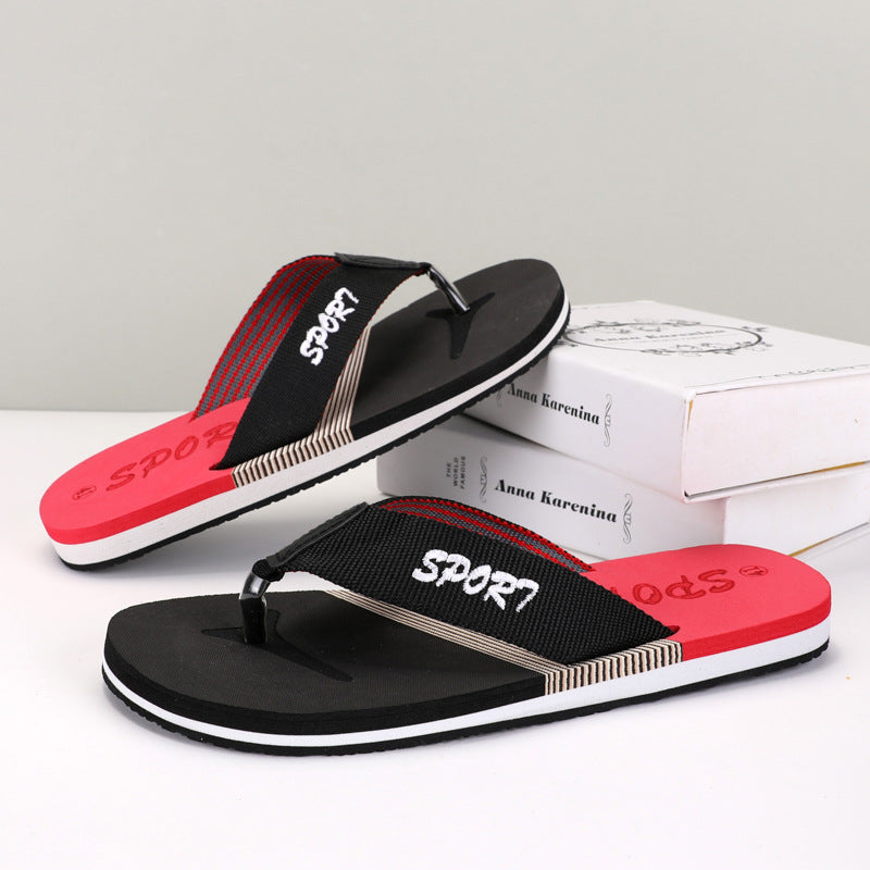 New 45 size flip flops men's plus size shoes summer beach travel slippers outer wear thick bottom flip-flops