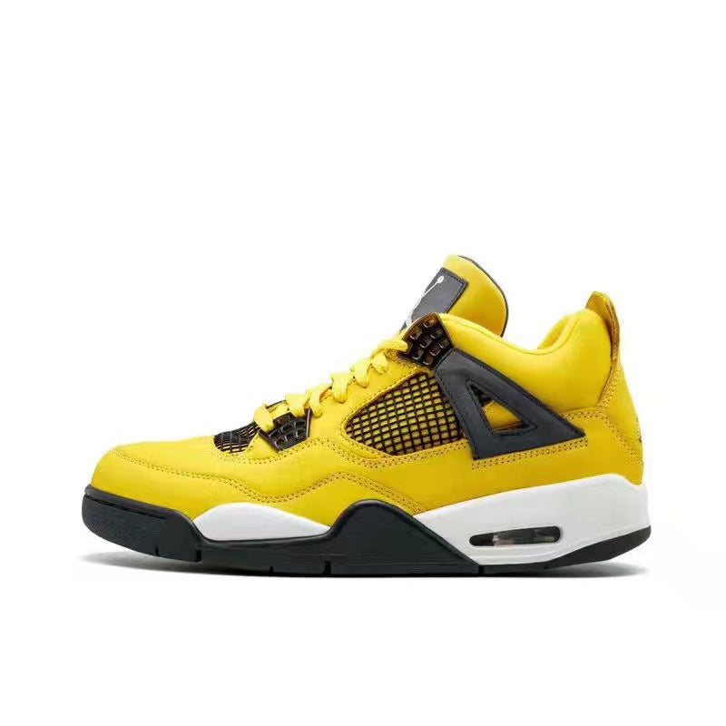 Putian factory AJ4 Joint white sail electric mother black red and white cement men's and women's sports big Paris Joe 4 air cushion basketball shoes