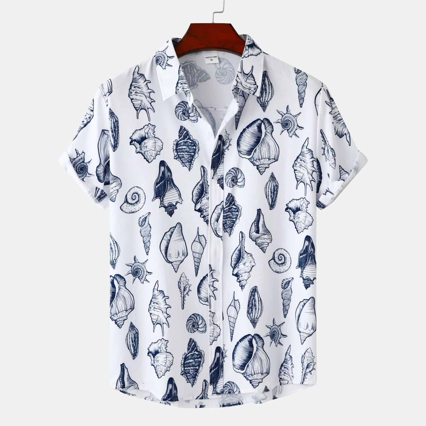 Cross-border foreign trade 2023 new European size men's floral printing design European and American style short sleeve beach vacation shirt men