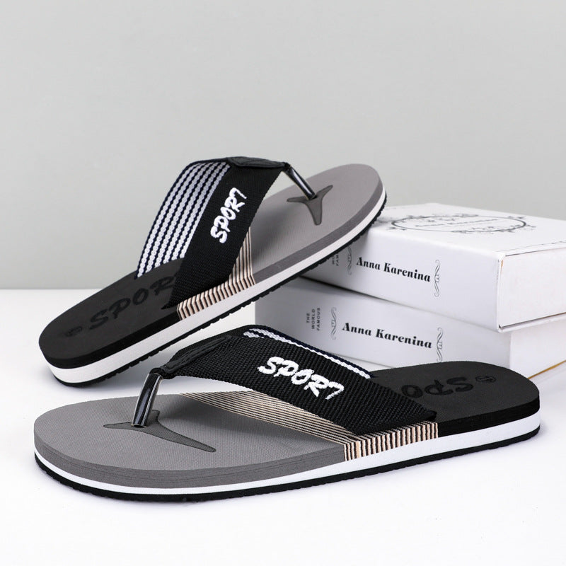 New 45 size flip flops men's plus size shoes summer beach travel slippers outer wear thick bottom flip-flops