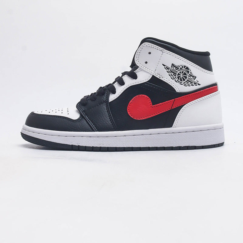 Putian shoes source delivery first layer AJ1 MID Joe 1 MID-top basketball shoes men's shoes wear-resistant women's sneaker